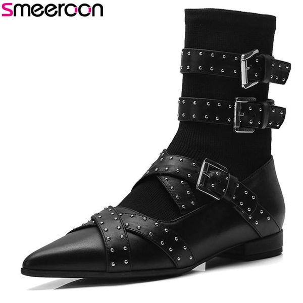 boots smeeroon 2021 fashion autumn women pointed toe low heels ankle cow+stretch fabric leather black
boots smeeroon 2021 fashion autumn women pointed toe low heels ankle cow+stretch fabric leather black