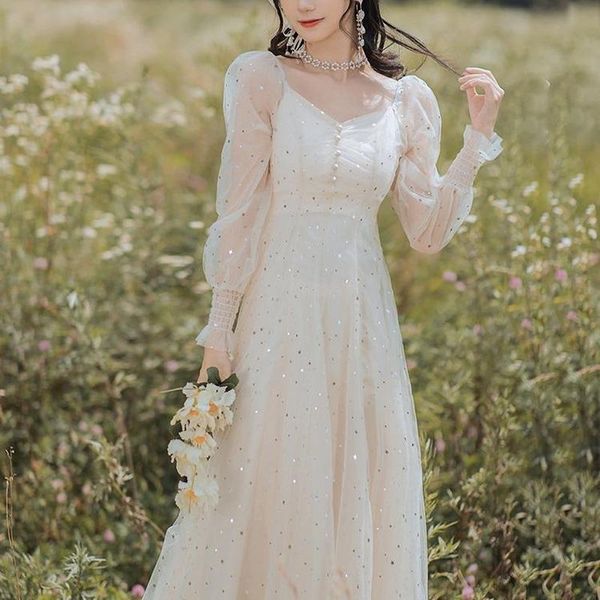 casual dresses spring french fairy dress women elegant patchwork sequin party female v-neck sweet kawaii korean 2021, Black;gray
casual dresses spring french fairy dress women elegant patchwork sequin party female v-neck sweet kawaii korean 2021, Black;gray