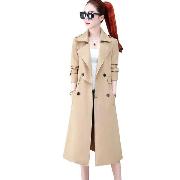 women's trench coats women spring autumn long elegant coat lady temperament large size loose slim fashion female khaki windbreaker g099, Tan;black
women's trench coats women spring autumn long elegant coat lady temperament large size loose slim fashion female khaki windbreaker g099, Tan;black