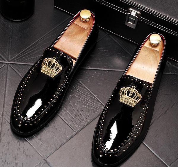 dress shoes products men's crown flat loafers gentleman wedding homecoming party dance charming sequin embroidery, Black
dress shoes products men's crown flat loafers gentleman wedding homecoming party dance charming sequin embroidery, Black