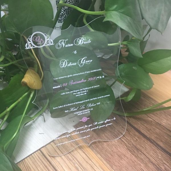 greeting cards fancy shape customize acrylic card laser cut wedding invitation made in china with price
greeting cards fancy shape customize acrylic card laser cut wedding invitation made in china with price