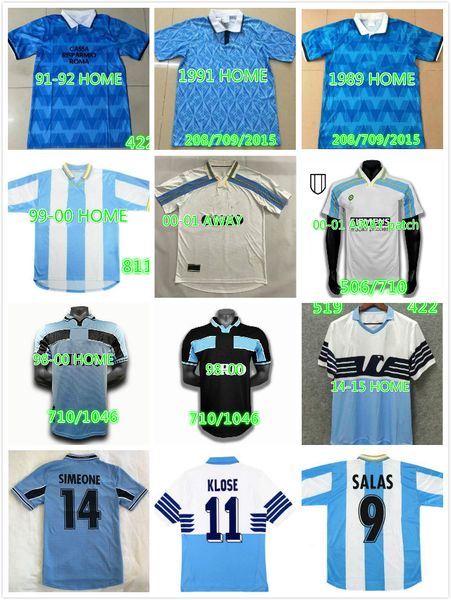 89 90 91 92 99 00 01 lazio retro soccer jerseys nedved simeone salas gascoigne home away football shirt veron crespo nesta classic uniforms, Black;yellow
89 90 91 92 99 00 01 lazio retro soccer jerseys nedved simeone salas gascoigne home away football shirt veron crespo nesta classic uniforms, Black;yellow