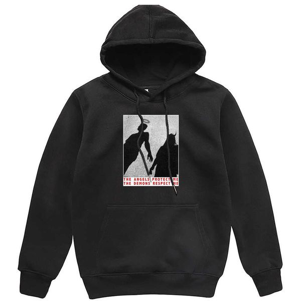 men's printed devil angel hoodie, personalized sportswear, simple, street, hip hop, neck zipper, Black
men's printed devil angel hoodie, personalized sportswear, simple, street, hip hop, neck zipper, Black