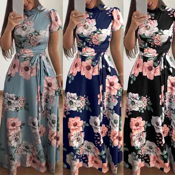 autumn long sleeve flower print women dress bandage ethnic floral belt maxi kaftan high waist vestid, Black;gray
autumn long sleeve flower print women dress bandage ethnic floral belt maxi kaftan high waist vestid, Black;gray