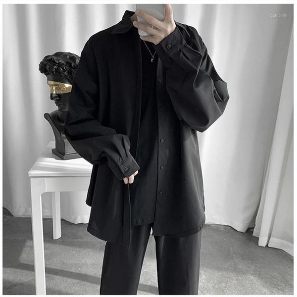 men's casual shirts fashion men loose shirt solid color lapel long sleeve zipper personality 2021 streetwear, White;black
men's casual shirts fashion men loose shirt solid color lapel long sleeve zipper personality 2021 streetwear, White;black