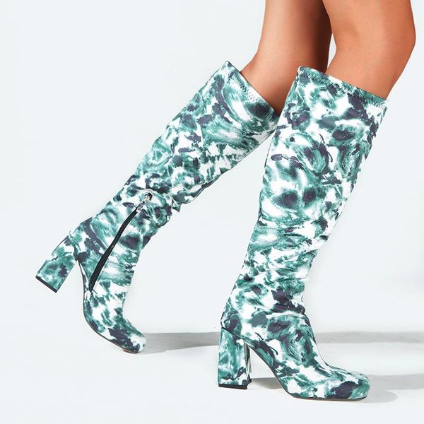 boots 2021 block high heels camouflage long women autumn winter square toe knee design night club lady shoes, Black
boots 2021 block high heels camouflage long women autumn winter square toe knee design night club lady shoes, Black
