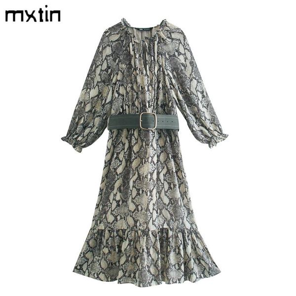 casual dresses vintage stylish snake print long dress women 2021 fashion ruffle sleeve animal pattern vestidos mujer, Black;gray
casual dresses vintage stylish snake print long dress women 2021 fashion ruffle sleeve animal pattern vestidos mujer, Black;gray