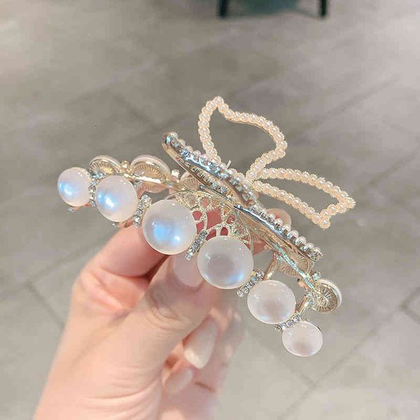 hair jewelry accessories 2021 autumn and winter cat's eye stone clip japan south korea bow pin back head curling shark collet ornament, Golden;white 
hair jewelry accessories 2021 autumn and winter cat's eye stone clip japan south korea bow pin back head curling shark collet ornament, Golden;white