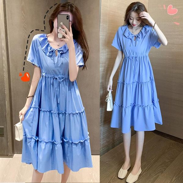 8070# maternity clothes summer cotton short sleeves loose plain color dress pregnant women mom dresses, White
8070# maternity clothes summer cotton short sleeves loose plain color dress pregnant women mom dresses, White