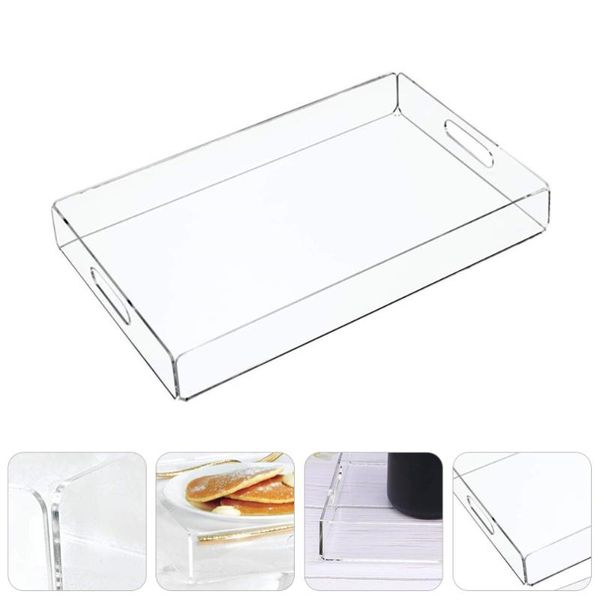 1pc transparent acrylic tray snack plate multifunctional storage for home kitchen & organization
1pc transparent acrylic tray snack plate multifunctional storage for home kitchen & organization