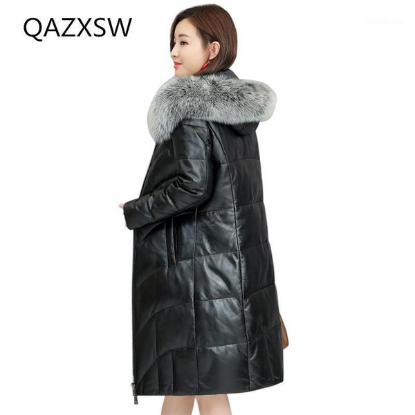 women's down & parkas 2021 winter leather jacket coat large fur collar hooded outer over the knee long thick warm lb131, Black
women's down & parkas 2021 winter leather jacket coat large fur collar hooded outer over the knee long thick warm lb131, Black