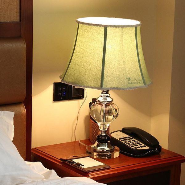 table lamps modern crystal lamp lighting bedroom bedside luxury fashion abajur el k9