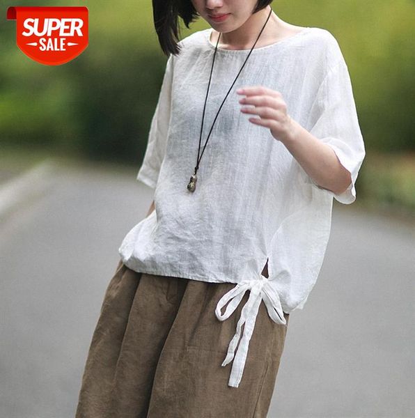 xia t-shirt arc back buttoned solid color hem with wide loose short-sleeved cotton and linen blouse women #6q01, Black;gray
xia t-shirt arc back buttoned solid color hem with wide loose short-sleeved cotton and linen blouse women #6q01, Black;gray
