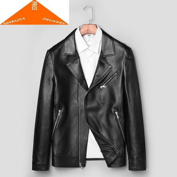 men's leather & faux genuine 100% men winter coat male 2021 streetwear real sheepskin motorcycle jacket casaco hiver 89d9808, Black
men's leather & faux genuine 100% men winter coat male 2021 streetwear real sheepskin motorcycle jacket casaco hiver 89d9808, Black