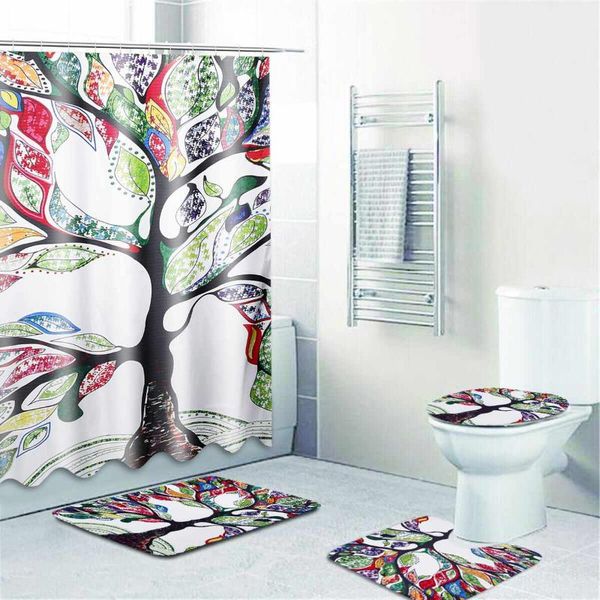 bath accessory set tree pattern prints bathroom shower curtain non slip toilet lid cover rugs mat sets polyester fabric curtains
bath accessory set tree pattern prints bathroom shower curtain non slip toilet lid cover rugs mat sets polyester fabric curtains