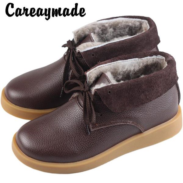 boots careaymade-first layer leather real wool warm snow female anti slip thick sole sheepskin cotton shoes short winter, Black
boots careaymade-first layer leather real wool warm snow female anti slip thick sole sheepskin cotton shoes short winter, Black