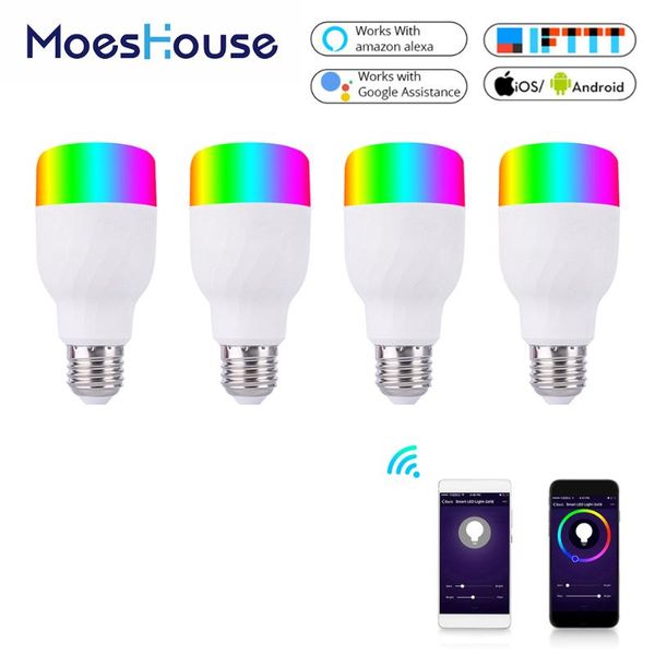 smart home control wifi light bulb intelligent colorful led lamp 7w rgbw app remote works with alexa google for e27 e26
smart home control wifi light bulb intelligent colorful led lamp 7w rgbw app remote works with alexa google for e27 e26