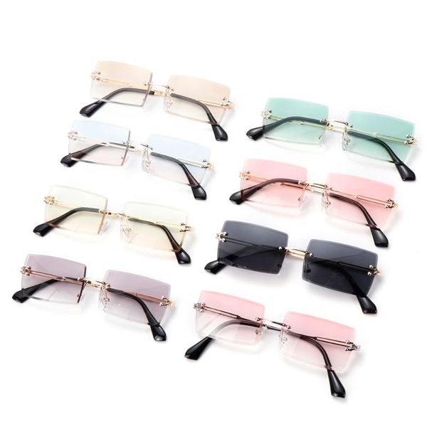 sunglasses fashion rimless women 2021 trendy small rectangle sun glasses traveling style uv400 shades for men and eyewear, White;black
sunglasses fashion rimless women 2021 trendy small rectangle sun glasses traveling style uv400 shades for men and eyewear, White;black