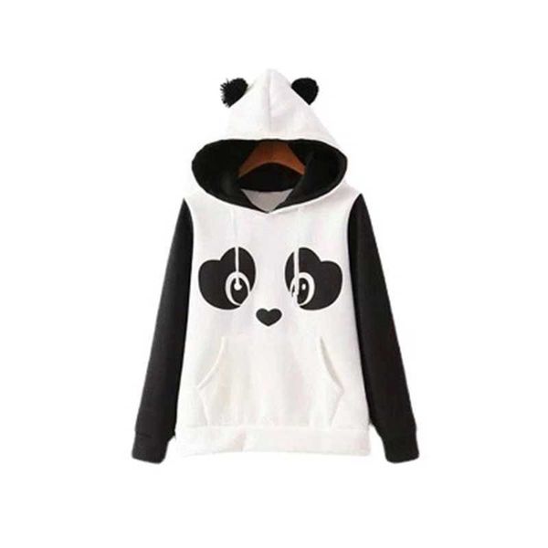 fashion hoodies hippie cute panda print fleece bla and white contrast women's sweater 1321, Black
fashion hoodies hippie cute panda print fleece bla and white contrast women's sweater 1321, Black