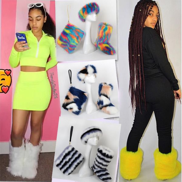 new womens winter faux fur boots ladies plush fluffy warm snow boots bags headband sets plush cotton boots luxury fashion shoes, Black
new womens winter faux fur boots ladies plush fluffy warm snow boots bags headband sets plush cotton boots luxury fashion shoes, Black