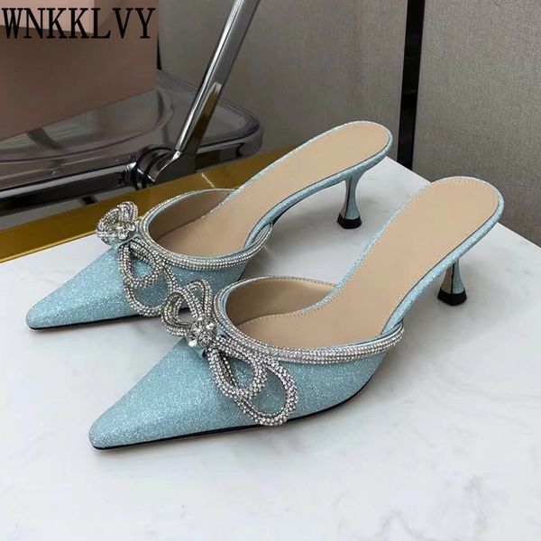 bling sequin high heel slippers women pointed toe crystal bow knot decor sandals summer party shoes lazyman mules, Black
bling sequin high heel slippers women pointed toe crystal bow knot decor sandals summer party shoes lazyman mules, Black