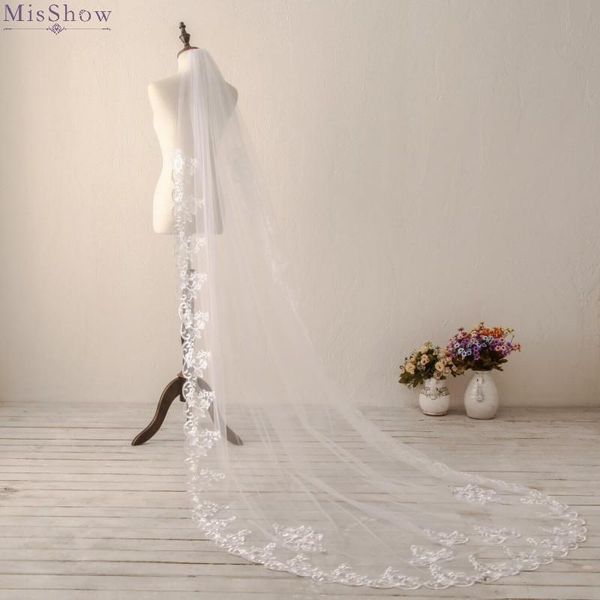 bridal veils lace edge cathedral long wedding veil with comb one layer white ivory accessories 2021 voile mariage, Black
bridal veils lace edge cathedral long wedding veil with comb one layer white ivory accessories 2021 voile mariage, Black