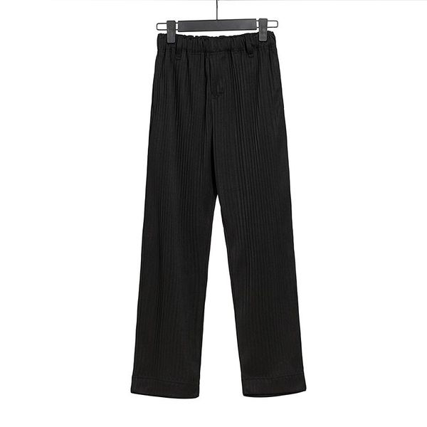 men's pants men women pleated homme plisse sweatpants joggers drawstring straight fashion casual trousers, Black
men's pants men women pleated homme plisse sweatpants joggers drawstring straight fashion casual trousers, Black