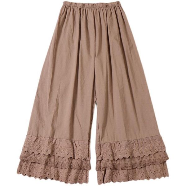 women's pants & capris spring autumn mori girl pure color elastic waist lace patchwork female trousers women wide leg novelty mujer pan, Black;white
women's pants & capris spring autumn mori girl pure color elastic waist lace patchwork female trousers women wide leg novelty mujer pan, Black;white
