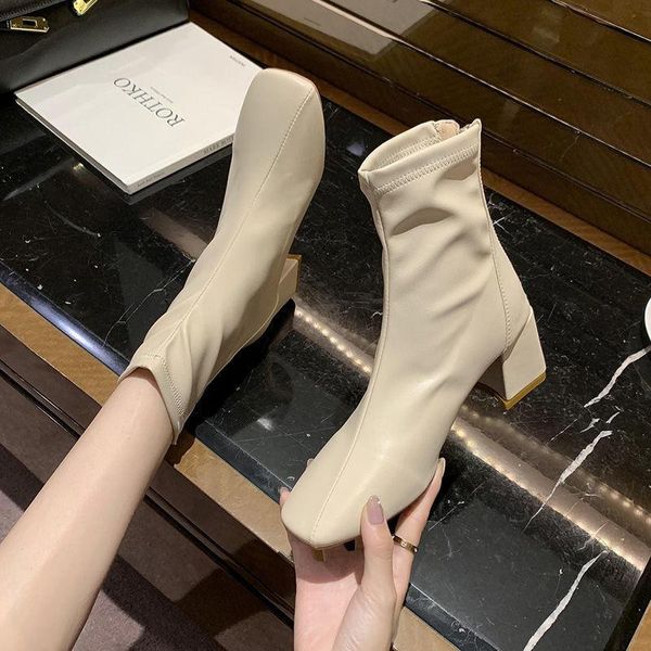 dress shoes winter boots women's warm cotton british style fashion shows the trend of small thick heel short, Black
dress shoes winter boots women's warm cotton british style fashion shows the trend of small thick heel short, Black