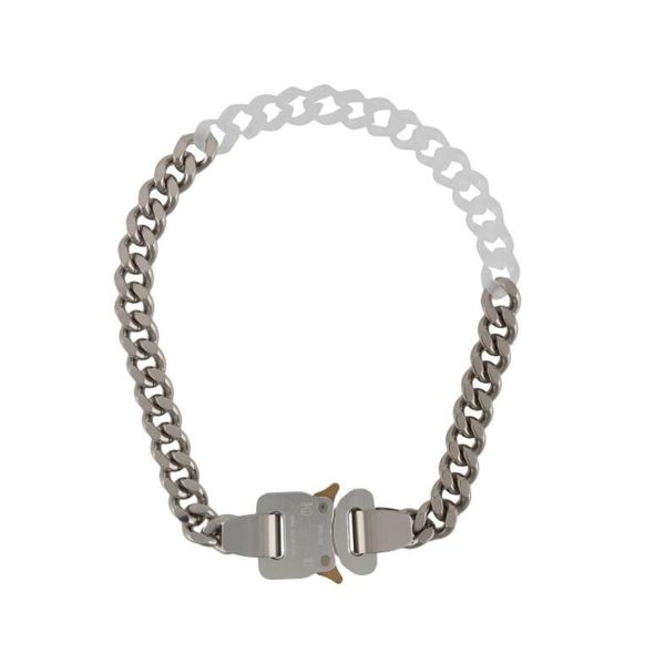 1017 alyx studio logo pvc silvery splicing chain necklace bracelet belts men women hip hop outdoor street accessories festival gift ship, Silver
1017 alyx studio logo pvc silvery splicing chain necklace bracelet belts men women hip hop outdoor street accessories festival gift ship, Silver