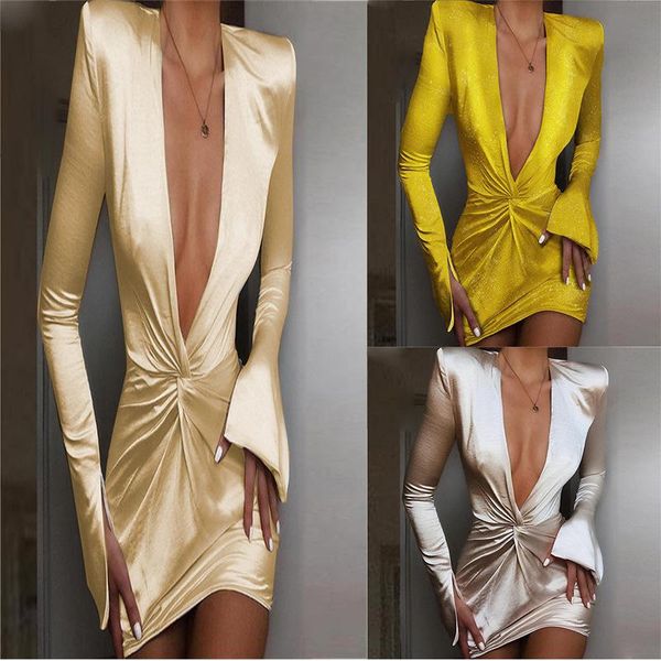 autumn 2021 fashion women deep v-neck long sleeves sequin buttock and waist trimming dinner party dress casual dresses, Black;gray
autumn 2021 fashion women deep v-neck long sleeves sequin buttock and waist trimming dinner party dress casual dresses, Black;gray