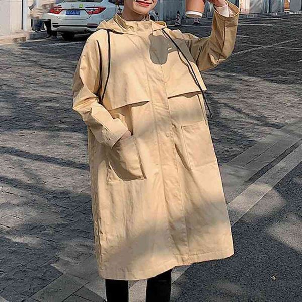 genayooa hooded trench coat for women casual long sleeve loose solid overcoat plus size windproof winbreaker jacket korean 210417, Tan;black
genayooa hooded trench coat for women casual long sleeve loose solid overcoat plus size windproof winbreaker jacket korean 210417, Tan;black