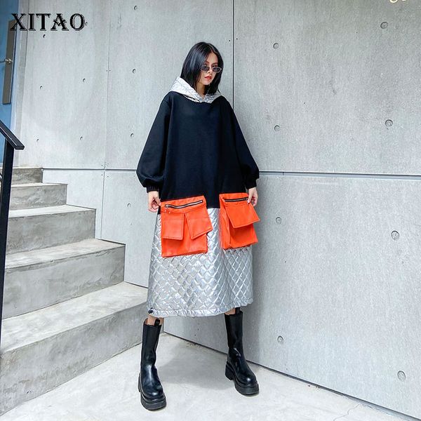 xitao plus size dress fashion new women patchwork hit color hooded collar casual style 2021 autumn minority loose zy1238, Black;gray
xitao plus size dress fashion new women patchwork hit color hooded collar casual style 2021 autumn minority loose zy1238, Black;gray