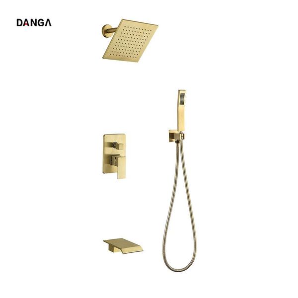 shower system head 3 function faucet set handheld brushed luxury mixing household bathroom sets
shower system head 3 function faucet set handheld brushed luxury mixing household bathroom sets