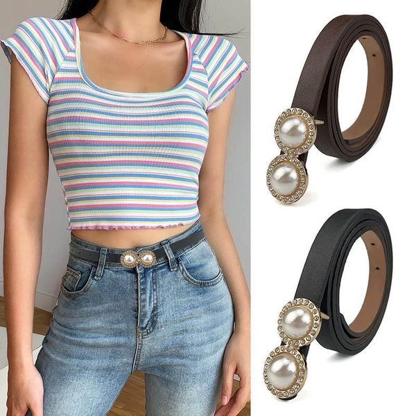 belts fashion double pearl for women faux leather thin belt ladies jeans dress waistband, Black;brown
belts fashion double pearl for women faux leather thin belt ladies jeans dress waistband, Black;brown