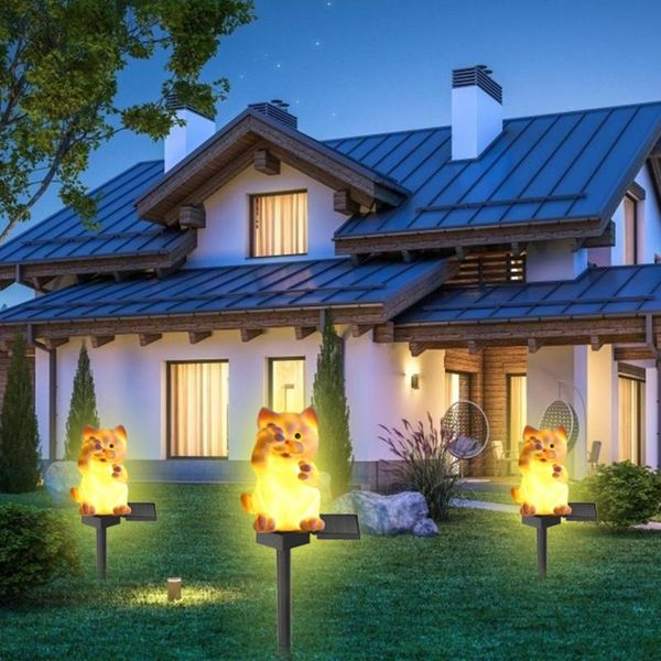 garden lights solar kitten shape night waterproof solar-powered lawn lamp for home creative lighting lamps 
garden lights solar kitten shape night waterproof solar-powered lawn lamp for home creative lighting lamps