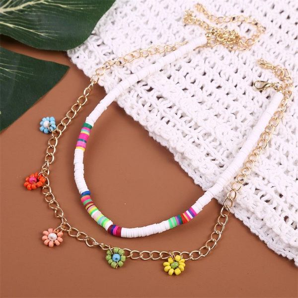 pendant necklaces 1 set bohemian multi-layer flower for women girls boho ethnic soft ceremic necklace fashion jewelry gifts, Silver
pendant necklaces 1 set bohemian multi-layer flower for women girls boho ethnic soft ceremic necklace fashion jewelry gifts, Silver
