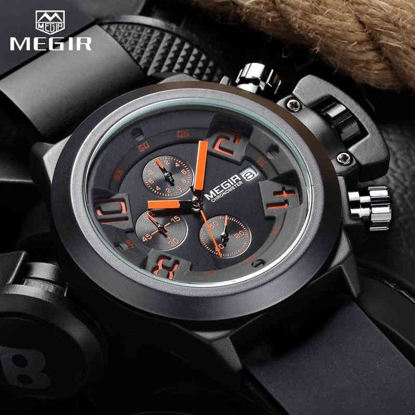 watches megir 3d engraved dial clocks male sport quartz men black silicone waterproof military chronograph watch reloj hombre, Slivery;brown
watches megir 3d engraved dial clocks male sport quartz men black silicone waterproof military chronograph watch reloj hombre, Slivery;brown