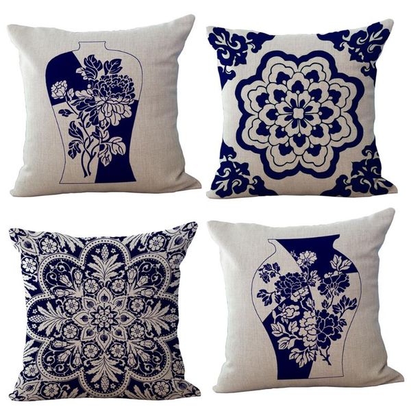 pillow case throw cover blue white porcelain cushion decorative square for home bedroom living room
pillow case throw cover blue white porcelain cushion decorative square for home bedroom living room