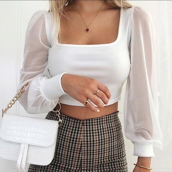 women's t-shirt see through mesh sheer t-shirts long sleeve crop white black casual slim t shirt female summer
women's t-shirt see through mesh sheer t-shirts long sleeve crop white black casual slim t shirt female summer