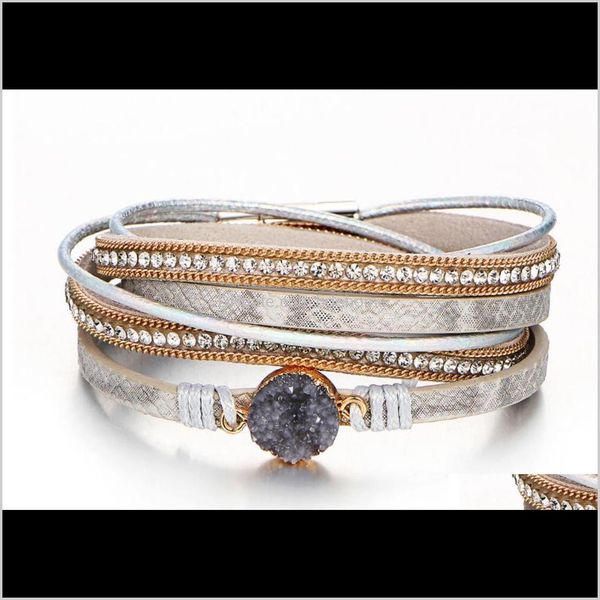 charm drop delivery 2021 vintage multilayer leather for women men charms wrap bracelets femme fashion jewelry magnetic buckle bracelet dq5yi, Golden;silver
charm drop delivery 2021 vintage multilayer leather for women men charms wrap bracelets femme fashion jewelry magnetic buckle bracelet dq5yi, Golden;silver