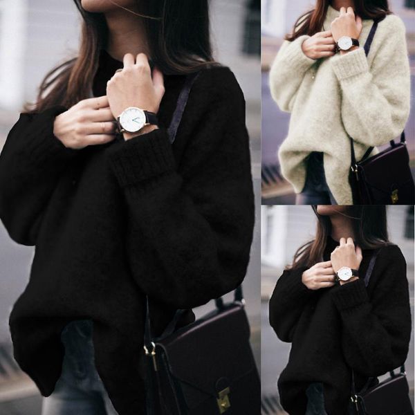 women's sweaters 2021 spring autumn winter sweater femme womens long sleeve solid casual loose knitwear pullover #903, White;black
women's sweaters 2021 spring autumn winter sweater femme womens long sleeve solid casual loose knitwear pullover #903, White;black