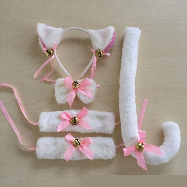 hair accessories hand-made plush cute cat ears band cartoon bow neck bell hand ling suit, Slivery;white
hair accessories hand-made plush cute cat ears band cartoon bow neck bell hand ling suit, Slivery;white