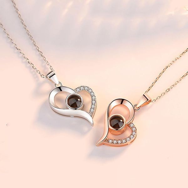 pendant necklaces lovely heart memory jewelry 100 language i love you projection necklace women stainless steel chain bridesmaid gift 2021, Silver
pendant necklaces lovely heart memory jewelry 100 language i love you projection necklace women stainless steel chain bridesmaid gift 2021, Silver