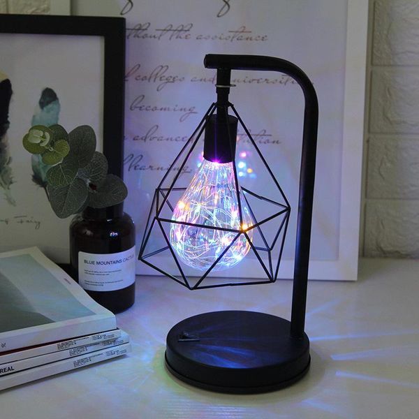 night lights wrought iron led light creative table lamp retro bedroom bedside decoration
night lights wrought iron led light creative table lamp retro bedroom bedside decoration