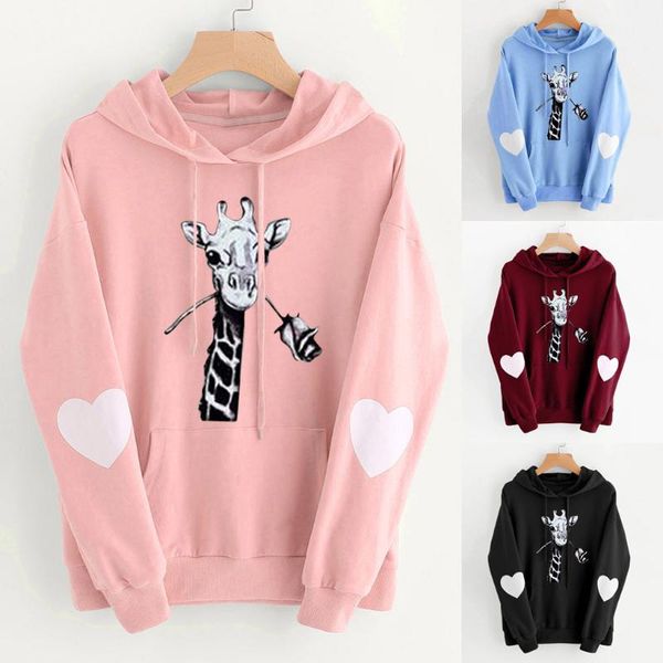 women's hoodies & sweatshirts 40#womens long sleeve giraffe heart printed cute hoodie jumper hooded pullover daily brief autumn elegan, Black
women's hoodies & sweatshirts 40#womens long sleeve giraffe heart printed cute hoodie jumper hooded pullover daily brief autumn elegan, Black