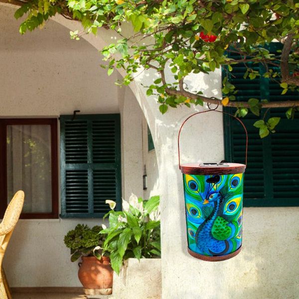 solar lamps waterproof led light wrought iron peacock glass painting lantern lamp yard landscaping lighting ornament
solar lamps waterproof led light wrought iron peacock glass painting lantern lamp yard landscaping lighting ornament