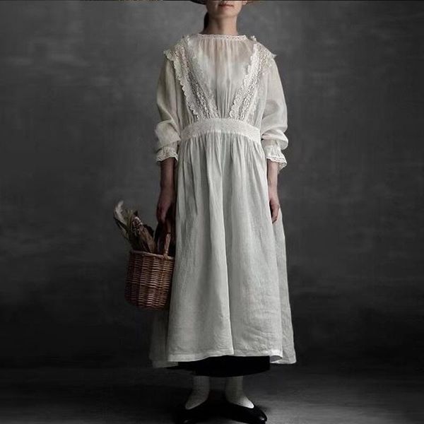 casual dresses johnature vintage japanese linen ruffles sleeve women 2021 autumn embroidery loose button pockets female dress, Black;gray
casual dresses johnature vintage japanese linen ruffles sleeve women 2021 autumn embroidery loose button pockets female dress, Black;gray