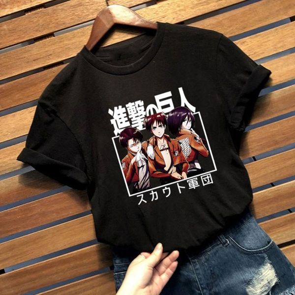 woman t-shirt anime attack on titan fashion short sleeve round neck casual cloth women's, White
woman t-shirt anime attack on titan fashion short sleeve round neck casual cloth women's, White