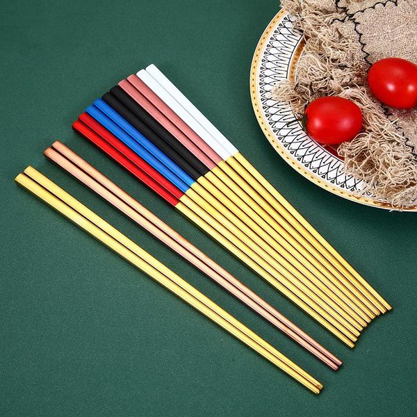 chopsticks 5 pairs chinese metal non-slip stainless steel chop sticks set reusable sushi hashi baguette dinnerware
chopsticks 5 pairs chinese metal non-slip stainless steel chop sticks set reusable sushi hashi baguette dinnerware